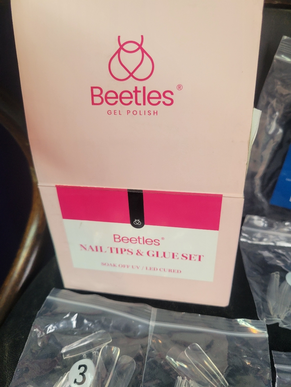 Beetles Clear Press-On Nail Tips - 10-Size Set, READ DESCRIPTION - Picture 4 of 8